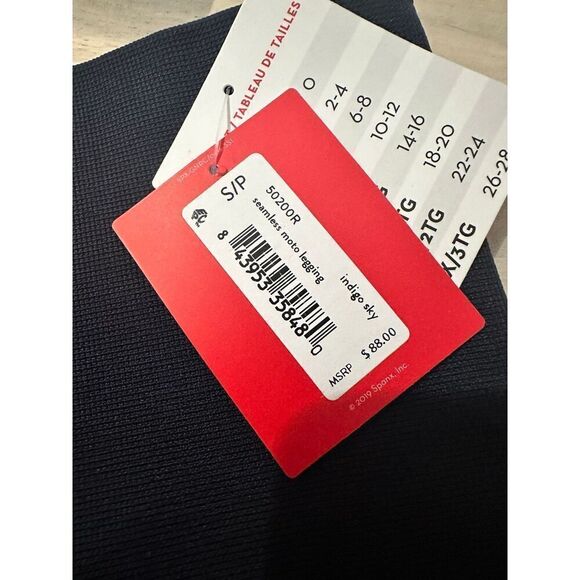 Spanx NWT Seamless Moto Leggings in Indigo Sky, Small (2-4) - Picture 3 of 6